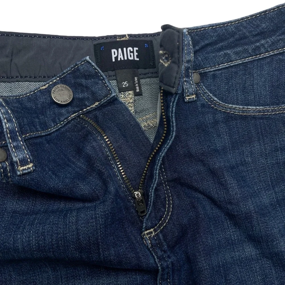 PAIGE Denim Skirt Blue Eliana Raw Edge Mini Style Sz 25 Normcore Classic Stretch